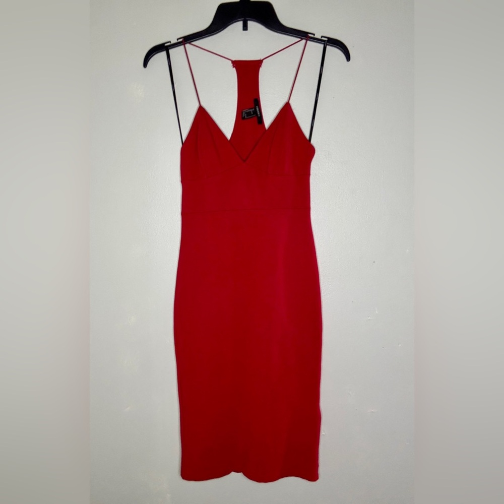 Forever 21 Red Dress W/ Lower rear Slit. Size S. Super Sexy. Elastic straps